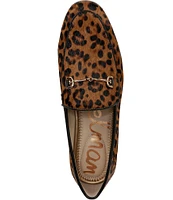 Sam Edelman Loraine Leopard Print Calf Hair Bit Buckle Loafers