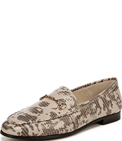 Sam Edelman Loraine Lizard Print Leather Bit Buckle Flat Loafers