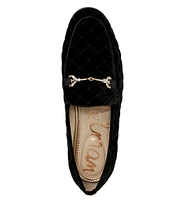 Sam Edelman Loraine Regal Velvet Crystal Bit Buckle Flat Loafers