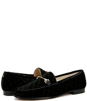 Sam Edelman Loraine Regal Velvet Crystal Bit Buckle Flat Loafers