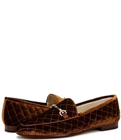 Sam Edelman Loraine Regal Velvet Crystal Bit Buckle Flat Loafers