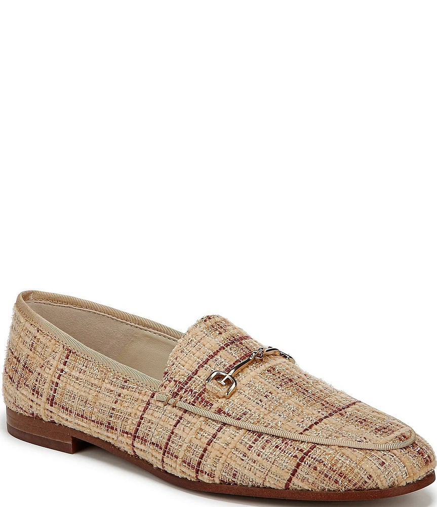 Sam Edelman Loraine Shimmer Boucle Fabric Bit Buckle Loafers