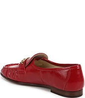 Sam Edelman Lucca Leather Ruched Bit Buckle Flat Loafers