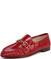 Sam Edelman Lucca Leather Ruched Bit Buckle Flat Loafers