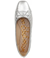 Sam Edelman Marilyn Quilted Leather Cap Toe Bow Detail Ballet Flats