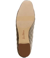 Sam Edelman Marilyn Quilted Velvet Cap Toe Bow Detail Ballet Flats