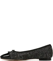 Sam Edelman Marley Boucle and Patent Cap Toe Bow Detail Ballet Flats