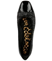 Sam Edelman Marley Boucle and Patent Cap Toe Bow Detail Ballet Flats