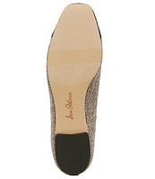 Sam Edelman Marley Herringbone and Croco Cap Toe Bow Detail Ballet Flats