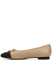 Sam Edelman Marley Leather Cap Toe Bow Detail Ballet Flats