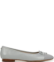 Sam Edelman Marley Leather Cap Toe Bow Detail Ballet Flats