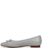 Sam Edelman Marley Leather Cap Toe Bow Detail Ballet Flats