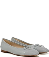 Sam Edelman Marley Leather Cap Toe Bow Detail Ballet Flats