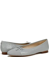 Sam Edelman Marley Leather Cap Toe Bow Detail Ballet Flats