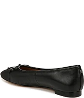 Sam Edelman Marley Leather Cap Toe Bow Detail Ballet Flats