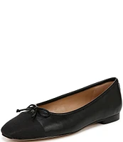 Sam Edelman Marley Leather Cap Toe Bow Detail Ballet Flats