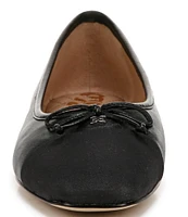 Sam Edelman Marley Leather Cap Toe Bow Detail Ballet Flats