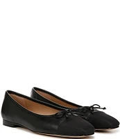 Sam Edelman Marley Leather Cap Toe Bow Detail Ballet Flats