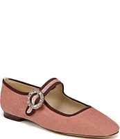 Sam Edelman Michaela Glow Velvet Embellished Buckle Mary Jane Flats