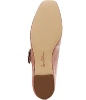 Sam Edelman Michaela Glow Velvet Embellished Buckle Mary Jane Flats