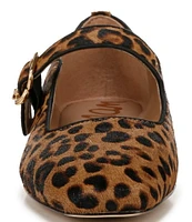 Sam Edelman Michaela Leopard Print Calf Hair Mary Jane Flats