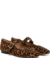 Sam Edelman Michaela Leopard Print Calf Hair Mary Jane Flats