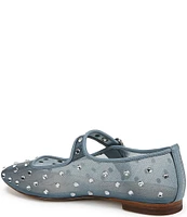 Sam Edelman Michaela Shine Mesh Gem Embellished Mary Jane Flats