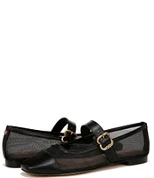 Sam Edelman Miranda Mesh and Leather Mary Jane Flats