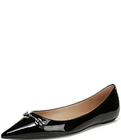 Sam Edelman Nori Patent Leather Bit Buckle Pointed Toe Flats