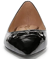 Sam Edelman Nori Patent Leather Bit Buckle Pointed Toe Flats