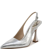 Sam Edelman Odette Metallic Leather Slingback Pumps