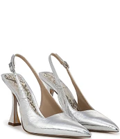 Sam Edelman Odette Metallic Leather Slingback Pumps