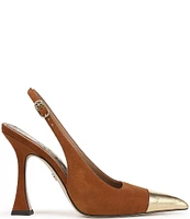 Sam Edelman Odette Suede and Metallic Leather Slingback Pumps