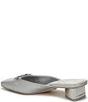 Sam Edelman Ollie Metallic Bit Buckle Square Toe Dress Mules