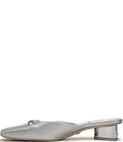 Sam Edelman Ollie Metallic Bit Buckle Square Toe Dress Mules