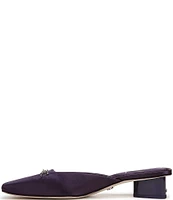 Sam Edelman Ollie Satin Bit Buckle Square Toe Dress Mules