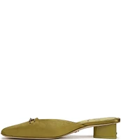 Sam Edelman Ollie Satin Bit Buckle Square Toe Dress Mules