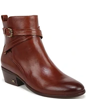 Sam Edelman Patty Leather Buckle Detail Booties