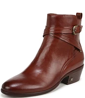 Sam Edelman Patty Leather Buckle Detail Booties