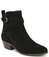 Sam Edelman Patty Suede Buckle Strap Booties