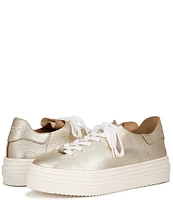 Sam Edelman Pippy Leather Lace-Up Platform Sneakers