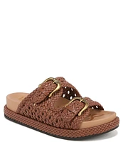 Sam Edelman Reid Lattice Woven Buckle Detail Platform Sandals