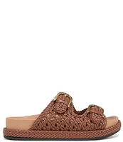 Sam Edelman Reid Lattice Woven Buckle Detail Platform Sandals