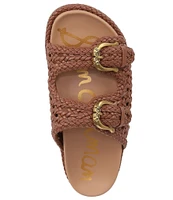 Sam Edelman Reid Lattice Woven Buckle Detail Platform Sandals