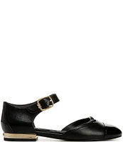 Sam Edelman Rylie Leather and Patent Cap Toe Mary Jane Flats