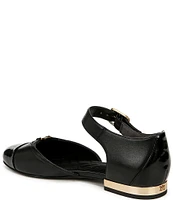 Sam Edelman Rylie Leather and Patent Cap Toe Mary Jane Flats