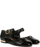 Sam Edelman Rylie Leather and Patent Cap Toe Mary Jane Flats