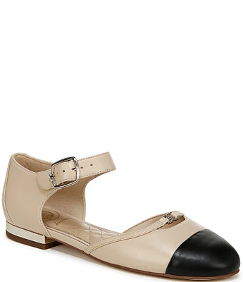 Sam Edelman Rylie Leather Cap Toe Mary Jane Flats