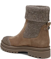 Sam Edelman Steele Suede Cap Toe Sweater Detailed Casual Mid Boots