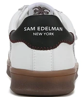 Sam Edelman Talia Gum Sole Leather and Suede Dual Strap Street Sneakers